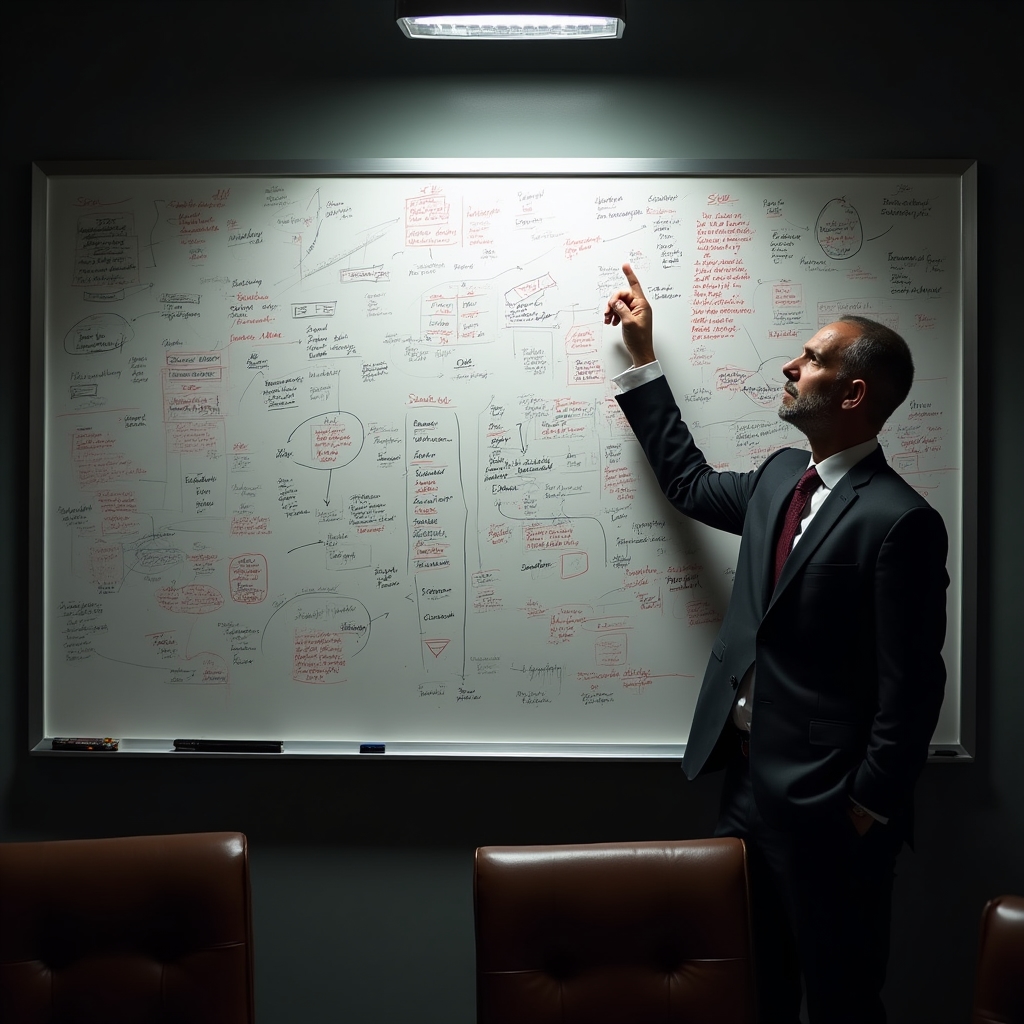 Strategieworkshop mit Whiteboard-Strukturierung
